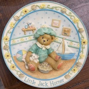 Cherished Teddies Little Jack Horner wall plate